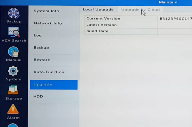 Upgrading Dorani NVR software