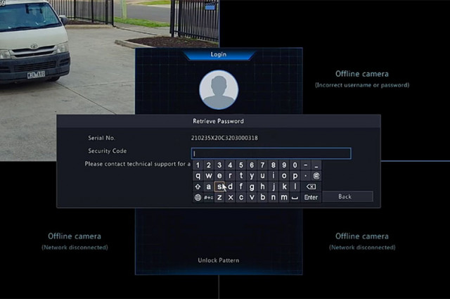 How to retrieve device passwords on a Dorani CCTV