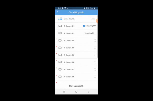 Upgrading Dorani NVR software from a smart phone