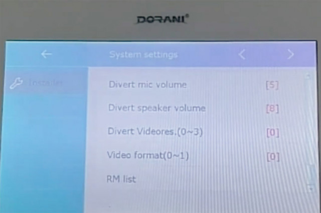 Setup the Diversion Video Quality on the Dorani Touch