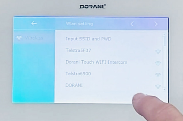 Setup WiFi diversion on a smartphone for a Dorani Touch